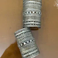 آینه شمعدان و ظرف نقره