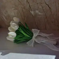 دسته گل عروس گل لاله لمسی دسته گل عقد