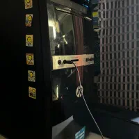 کامپیوتر اداری با مانیتور LG و کیبورد و موس