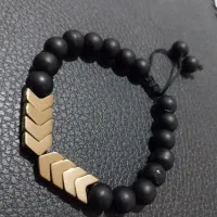 دستبند سنگ اونیکس و حدید|بدلیجات|ایذه, |دیوار