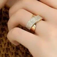 انگشتر بدل طلایی آبکاری شده با طلای ۱۸