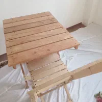 میز و صندلی تاشو چوبی