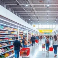 نیروی صندوقدار در فروشگاه مواد غذایی