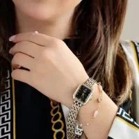 ×ساعت شیک فلزی با آویز دخترانه و زنانه NK