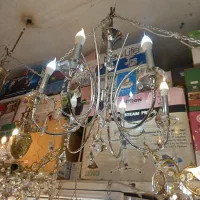 لوستر برنجی کروم خارجی ۶شاخه|لوستر و چراغ آویز|تهران, ائمه اطهار|دیوار