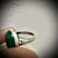 انگشتر نقره دست ساز ۹۲۵ عقیق سبز