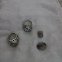 انگشتر نقره و سنگ شجر قائن