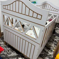 سرویس خواب کودک همراه با تشک نو،دلاور۴کشو.پاتختی۲ک