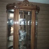ویترین چوب خالص منبت دار|بوفه، ویترین، کنسول|اصفهان, شیخ اشراق|دیوار