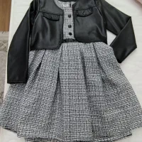 سارافون دخترانه کت چرم مناسب هفت تا ده سال نو