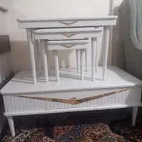 میز عسلی و سه عدد جلو مبلی
