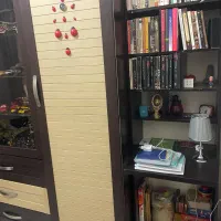 ست کمد و ویترین دو تکه و دو عدد کتابخانه|کتابخانه، شلف، قفسه‌های دیواری|اسلام‌شهر, شهرک مفیدی|دیوار