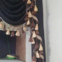 والان پرده قهوه ای شاین دار درحدنو|پرده، رانر، رومیزی|تهران, کیانشهر|دیوار