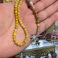 تسبیح کهربا کهنه بالتیک طبیعی اصل