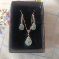 نیم ست نقره فیروزه