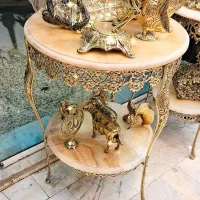 میز تلفن برنز با سنگ مرمر درجه یک