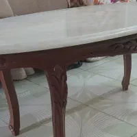 حراج ۵۰درصد دوعددمیز سنگ مرمر ایرانی-قدیمی با ارزش|مبلمان خانگی و میز عسلی|رشت, گلسار|دیوار