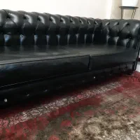 مبل چرم سه نفره مدل آمریکایی|مبلمان خانگی و میز عسلی|تهران, حشمتیه|دیوار