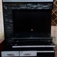 میز تلوزیون چوبی و شیشه ای