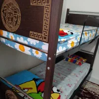 تخت خواب دوطبقه|تخت و سرویس خواب|میانه, |دیوار