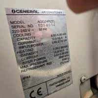 کولر گازی اوجنرال اصل ۲۴۰۰۰ سالم بشرط|کولر گازی و فن‌کوئل|تهران, شهرک چیتگر|دیوار