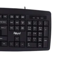 کیبورد سیمی رویال rk315 usb|قطعات و لوازم جانبی رایانه|قم, انسجام|دیوار