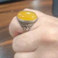انگشتر نقره شرف و شمس سنگین رکاب دست ساز