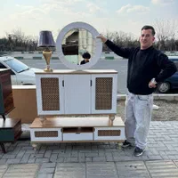 جاکفشی/ کنسول آینه /میزتی وی مدل حصیری