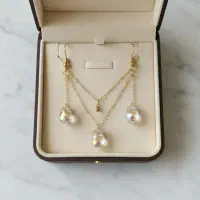 ست زیور آلات با کریستال‌های براق و رنگ‌های دلنشین