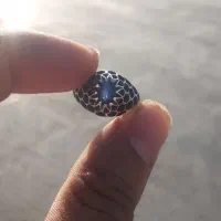 انگشتر نقره یاقوت کبود برمه