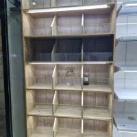 فروش ویترین پیشخوان مغازه شیشه ای و قفسه چوبی