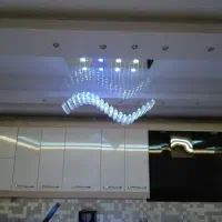 تولید لوستر  ریسه ای(سه بعدی) طرح موج|لوستر و چراغ آویز|اردبیل, |دیوار