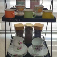 شلف کنار گاز و استند کافی بار