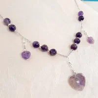 آویز سنگ عقیق آمیتیست سلنایت|جواهرات|رشت, چله خانه|دیوار