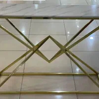 میز آرایش کنسول فلزی طرح استیل لاکچری هرمی|بوفه، ویترین، کنسول|آفتاب, |دیوار