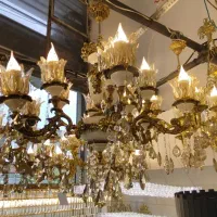 لوستر اویز مدرن، برنزی ،سنگی ،باکارات|لوستر و چراغ آویز|ارومیه, |دیوار