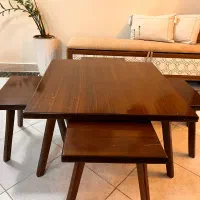 میز جلو مبلی و ۴ عدد عسلی|مبلمان خانگی و میز عسلی|گرگان, |دیوار