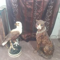 مجسمه گچی پلنگ وعقاب
