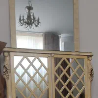 آینه کنسول آینه ای مبل استیل