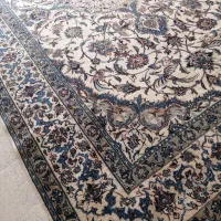 فرش نو دستبافت نایینی ابریشم و کرک دست بافت|فرش|لنجان, |دیوار