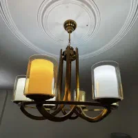 یک جفت لوستر ۸ شعله عصایی لهستانی