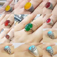 انگشتر نقره سنگ اصل مردانه