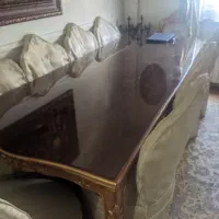 مبل استیل تاج بلند با میز ناهارخوری 10 نفره|مبلمان خانگی و میز عسلی|تهران, شهرک مخابرات|دیوار