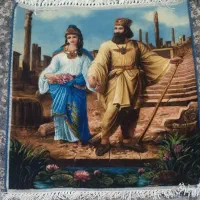 تابلو فرش ابریشم دست بافت طرح تخت جمشید