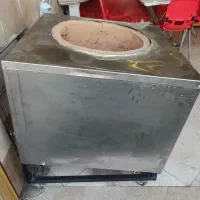 تنور گلی تمام استیل با مشعل آماده ب کار