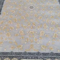 دو تخته فرش9متری 700شانه طوسی طلا کوب