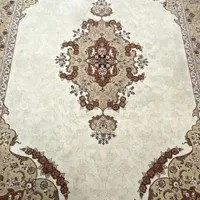 یک جفت فرش ۹متری کرم رنگ کاملا سالم وتمیز