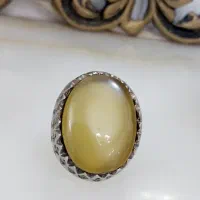انگشتر نقره عقیق زرد