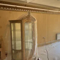 بوفه چوبی ورق طلا