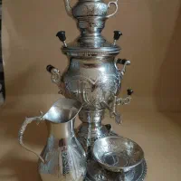 سماور قلم کاری جهیزیه سه تیکه